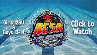 2026 NCSA Age Group Swimming Championships | Day 2 Prelims | Girls 12&U & Boys 13-14 | Orlando, FL