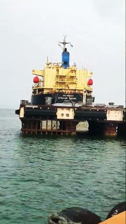 Traveling by launch to  vessel MV stellar enguri