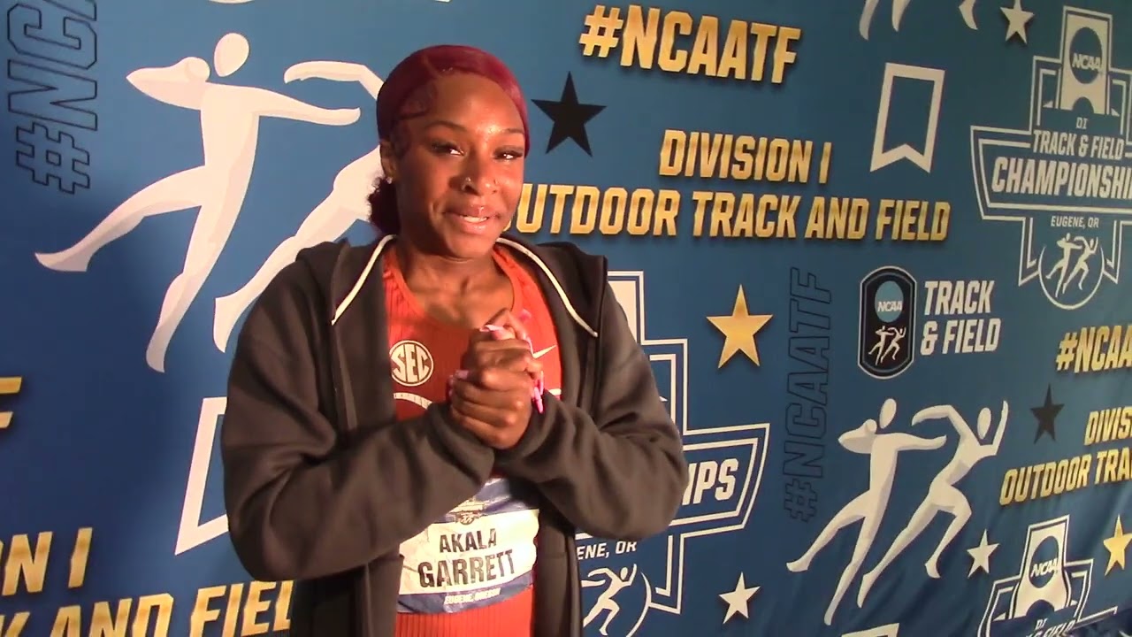 Akala Garrett of Texas 2nd Place Women's 400 Hurdles at NCAA Division 1 Outdoor Championships