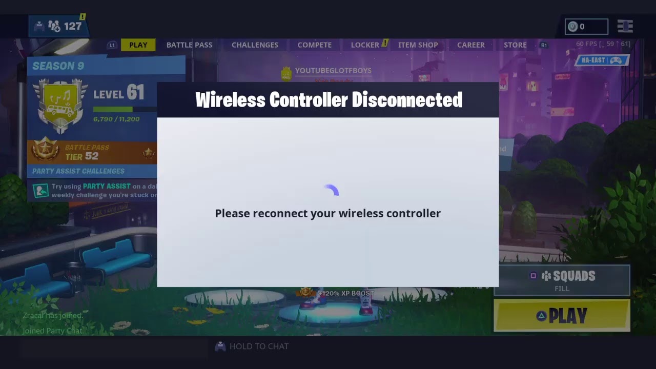 Please reconnect the Controller Titan. Player disconnect
