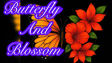 Vibrant Butterfly 🦋 Monarch In Full Bloom//Sketch To Glow//Butterfly Art#beautifulart#artwork 