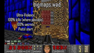 Doom II: bigmaps.wad (Ultra-Violence 100%)