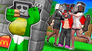 Fat Mikey Is Left Alone Pumped Up Jj Fell In Love With Tv Woman Nurse In Minecraft - Maizen