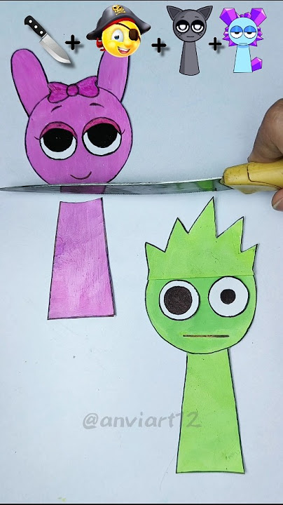 Sprunki Oc Acid with emojimixing! #shorts#sprunki#incredibox#art#emojimix#emojimixing#papercraft