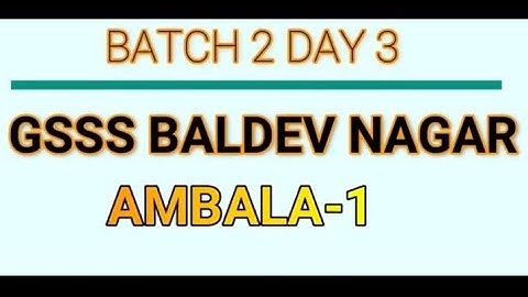 BATCH 2 DAY 3 GSSS BALDEV NAGAR FLN NIPUN HARYANA MISSION #pardeepbalu