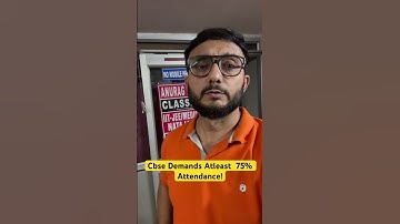 CBSE 75% Attendence Rule  ! #cbsenews