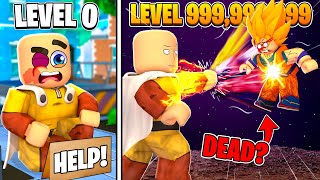 GOKU GOT PUNCHED BY SAITAMA IN ANIME PUNCH SIMULATOR ROBLOX...