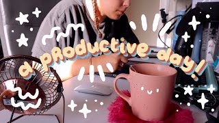 a productive day with me 🌷 (a full time artist)