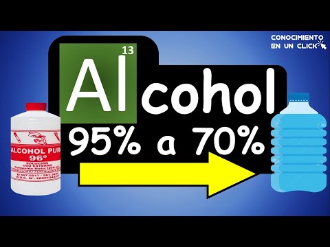 Preparar ALCOHOL de 70 a  partir de 96
