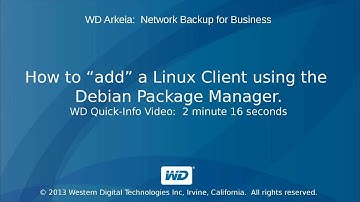 WD Arkeia: How to "add" a Linux Client using the Debian Package Manager