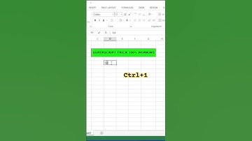 Superscript Trick #excel #exceltips #exceltricks #shorts