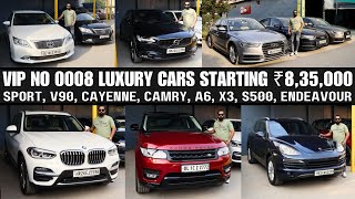 VIP NO 0008 Luxury Cars ₹8,35,000 | Cayenne, Sport, S500, V90, X3, A6 Matrix, Camry, Endeavour