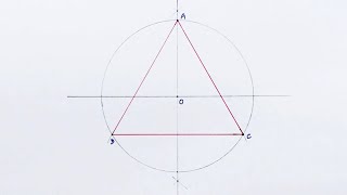 Construct an equilateral triangle inscribed a given circle