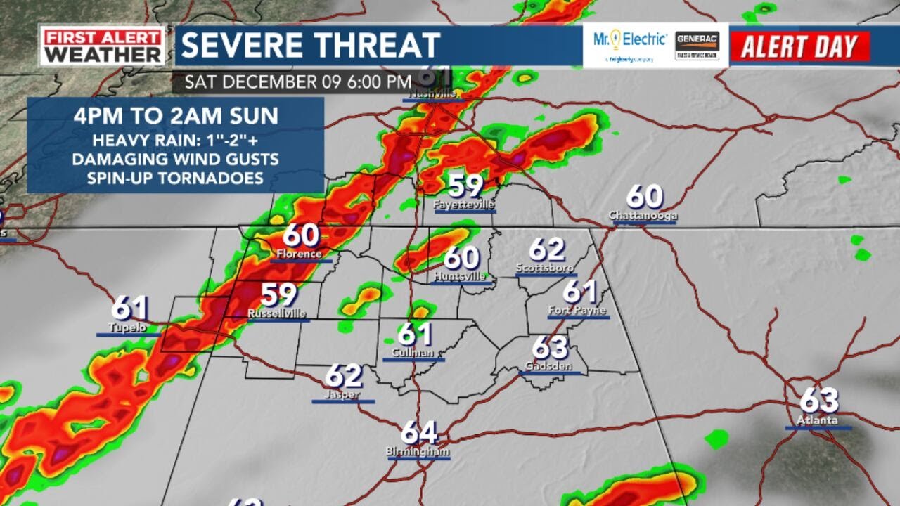 First Alert Weather Day for severe threat this afternoon into early ...