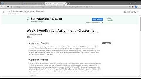 Business Analytics for Decision Making Week 1 Clustering Assignment 100% grade Coursera