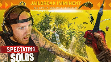 I SPECTATED SOLOS BUT WON!? CRAZIEST JAILBREAK ENDING IN WARZONE HISTORY...