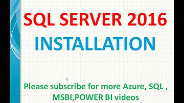 SQL 2016 Installation Part 1 | sql 2016 installation on windows 10