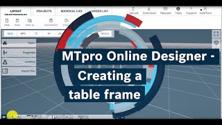 [EN] Bosch Rexroth: MTpro Online Designer HowTo Video – layout for a table design screenshot 5