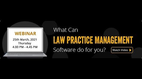 What can a Law Practice Management Software do for You? Manupatra–myKase Product Webinar
