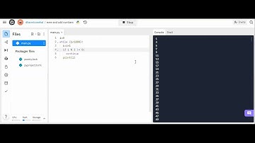 Even and Odd numbers in python replit