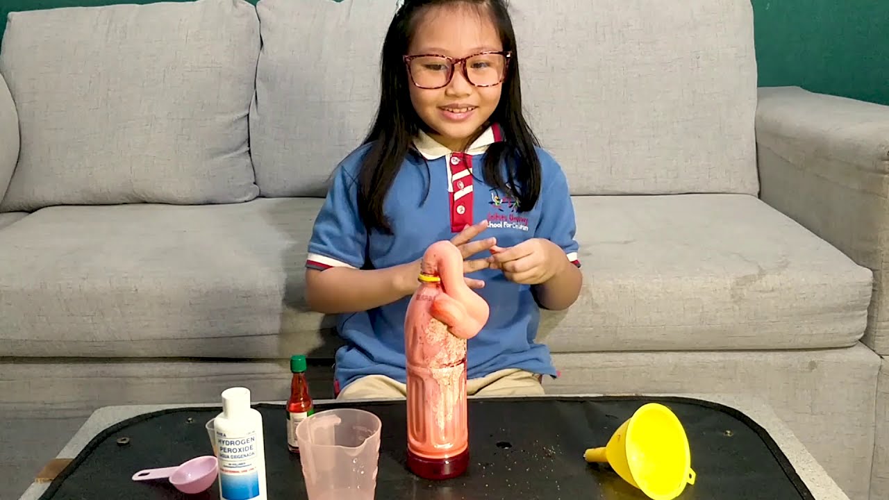 Jael's Fantastic Foamy Fountain Experiment Elephant Toothpaste