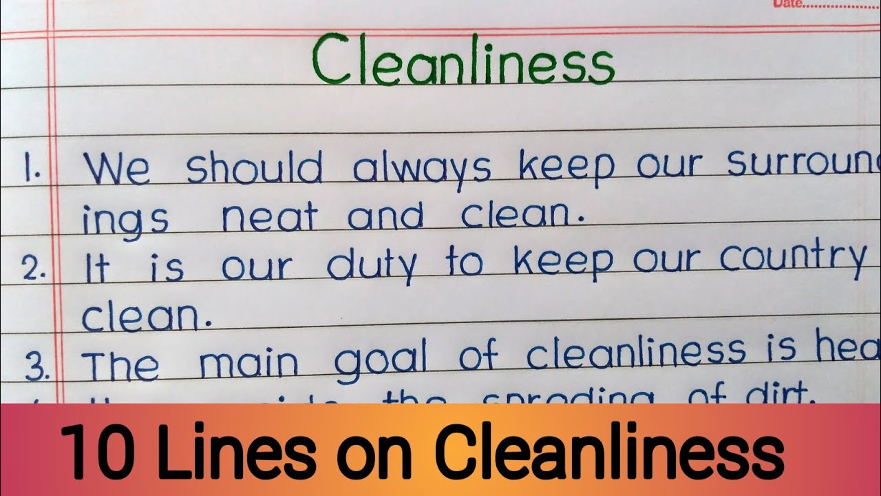 essay writing to cleanliness