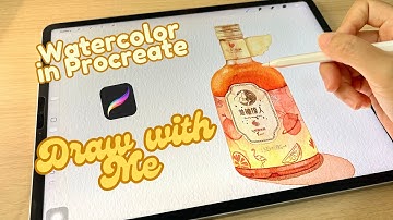 Draw with me!! Watercolor Painting in Procreate (brushes & process)
