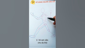 Cách vẽ dáng người đơn giản #short