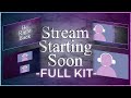 "LED Backlight Marble" - Full Streamer Kit (Stream Overlays Graphics)