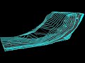 B-spline control polygon and interpolated contour lines AutoLisp source