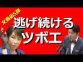 核心部分を答えず、ごまかし逃げ続けるツボエ