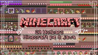 20 hotbar textures | Minecraft pe & java 💗☁️ screenshot 5