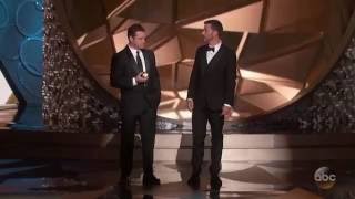 Matt Damon suprises Jimmy Kimmel at the Emmys