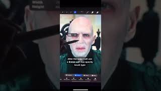 How to create a nose in procreate app  giving lord Voldemort a nose screenshot 3