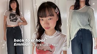 EMMIOL EMMIOL BACK TO SCHOOL HAUL♡｡༝☆.ᐟ  try on comfy & stylish clothes for school/uni 