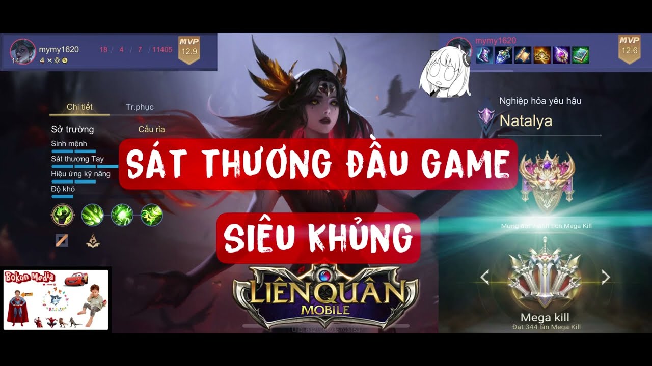 [Bokun Media] [Liên Quân Mobile] Natalya vị tướng có sát thương siêu khủng đầu game.