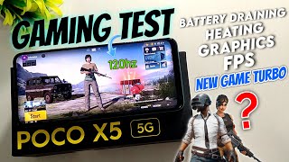 POCO X5 PUBG Gaming, Graphics, FPS, Heating & Battery Draining Test | POCO X5 New Game Turbo