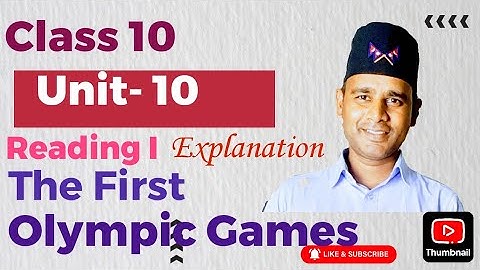 #Class10#Unit10#The First Olympic Games#Reading I