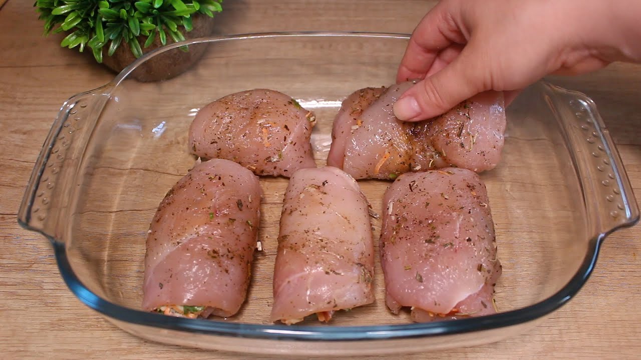 ЛУЧШАЯ НАЧИНКА для КУРИНЫХ РУЛЕТИКОВ | Рецепт быстрого ужина