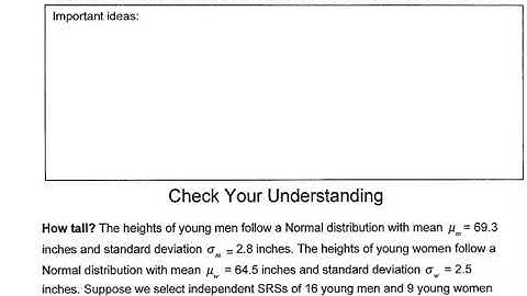 10.2 Sampling distributions and confidence interval for difference in two means