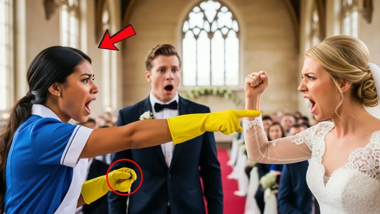 POBRE LIMPIADORA GRITÓ LA VERDAD EN EL ALTAR… SIN SABER QUE ERA SU EXMARIDO MILLONARIO