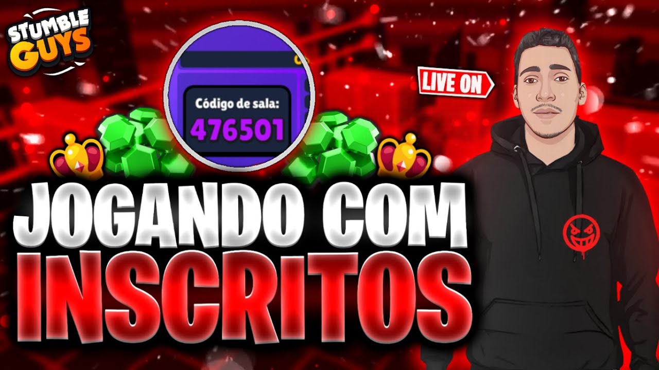 STUMBLE GUYS LIVE AO VIVO AGORA PORTUGUÊS BRASIL 🔥 JOGANDO COM INSCRITOS  🔥 #mattostv #50k 