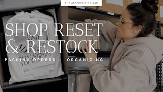 Organizing + Restocking | Studio Vlog | No. 16 | Packing Orders | Cash Envelopes | Small Business