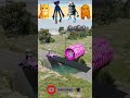 🔥Cat, Huggy Wuggy, Crazu Frog, KFC Nugget Meme Cars🚗VS Barbiev Bollard BeamNG🚗🎮 Shorts!🔥