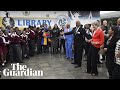 Theresa May dances at South African secondary school