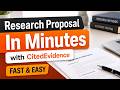 How to Write a Research Proposal Fast with CitedEvidence | AI Research Proposal Generator