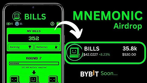 Mnemonics Airdrop - Claim Free $BILLS Token Airdrop