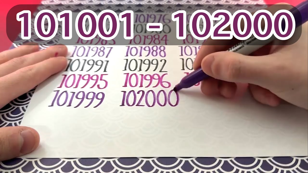 ✍️ 101001 to 102000 - Writing Counting