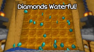 Minecraft Diamond Waterfall Tutorial! 🔥 (Building Ideas)