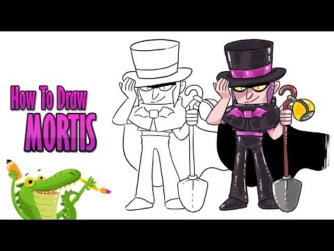 How To Draw and Coloring MORTIS BRAWL STARS easy step by step ~ for kids